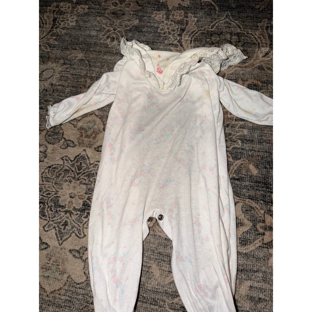 Vintage Baby Dior Sleeper Onesie Outfit Girls
